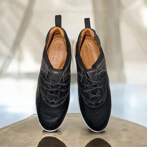 Rockport Black Athletic Shoes with White Soles